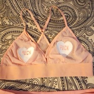 Pleated Pink Skirt with Matching Pink Bralette (Bought never worn from Spencers)